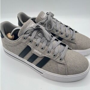 Adidas Daily 3.0 Gray White Black Casual Skateboarding Shoes FW3270 Men's 10